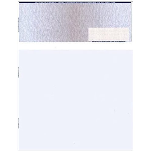 Compuchecks HIGH SECURITY Blank Check Paper Compatible With QuickBooks - 50 Blue/Red Cubed Checks On Top Print Easy Your Computer checks For business Or personal Use - Paper Weight # 28