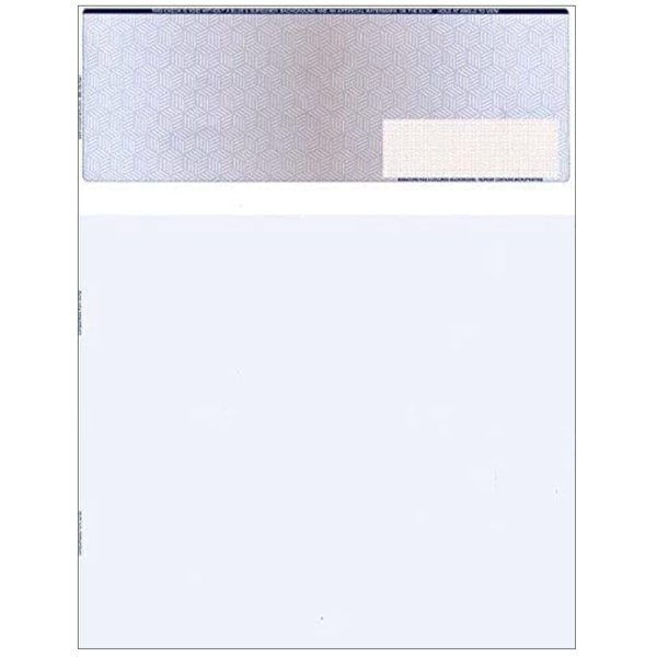 Compuchecks HIGH SECURITY Blank Check Paper Compatible With QuickBooks - 50 Blue/Red Cubed Checks On Top Print Easy Your Computer checks For business Or personal Use - Paper Weight # 28