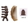 sanlusan 2 Pcs natural wooden comb,comb set, head Massage Comb,hair massager, wooden comb for women,wooden comb for men, Anti Static Wood, head massager scalp stress relax,birthing comb,Gift