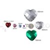 Allstarco 15mm Flat Back Heart Acrylic Rhinestones Plastic Gems Plastic Costume Jewels Embelishments - 40 Pieces (Jet Black H101)