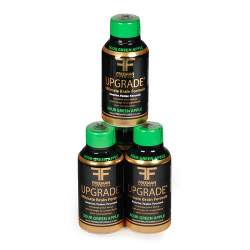 Upgrade Brain Supplement - Enhances Memory, Concentration, Focus & Clarity - Proprietary Blend of AAKG with Beta Alanine, Alpha GPC, Green Tea & Ginkgo Biloba-2 Fl oz (12 Pack)