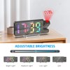 AMIR Projection Alarm Clock for Bedrooms - Digital Clock with 180 Rotatable Projector, 7.9 in Display, 4-Level Brightness, Large Screen, Alarm Clock for Heavy Sleepers, Snooze, 12/24H