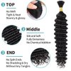 Human Braiding Hair 16 Inch Deep Wave Bulk Human Hair for Braiding No Weft 2 Bundles 100g Curly Human Hair for Boho Braids 100% Unprocessed Brazilian Virgin Hair for Human Hair Extensions