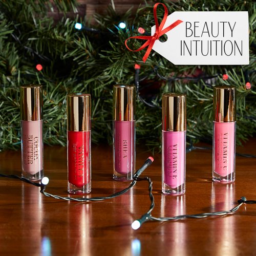 Enchante Beauty Intuition 5-Piece Plumping Lip Oil Set - 5ML Each | Lightweight, Hydrating and Soothing with Elegant Embossing