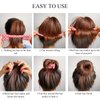 10 Pcs Hair Bun Maker French Magic Twist Donut Hair Bun Snap Roll Sponge Bun Donut Lazy Hair Curler Tool Polka Dot Flower Flexible Chignon Donut Quick Twister Hair Styling Accessories for Women Girls