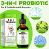 Liquid Cat Probiotic, Natural 3 in 1 Probiotic for Cats, Cat Digestive Support,Gut Health Support,Help with Diarrhea,Gas and Bloating, Cat Herbal Supplements- 60ml