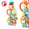 3551 Bonka Bird Toys Bagel Waterfall Foraging Cage African Grey, Cockatoo, Amazon, Eclectus, Small Cockatoos, Mini Macaws, Conures, and Similar Size Pet Parrots