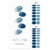 ohora Semi Cured Gel Nail Strips (N Waterbomb) - Works with Any Nail Lamps, Salon-Quality, Long Lasting, Easy to Apply & Remove - Includes 2 Prep Pads, Nail File & Wooden Stick