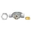 Eastman Quarter-Turn Dual Outlet 3-Way Stop Valve, 3/8 Inch OD Compression x 1/4 Inch OD Compression x 5/8 Inch OD Compression, Chrome Plated, 48654LF