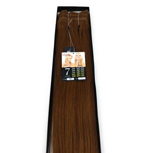 LORD & CLIFF SEVEN PIECE STRAIGHT REMY HAIR CLIP IN EXTENSION 14" #10