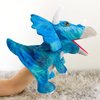 Hand Puppets, Cute Dinosaur Stuffed Animal Plush Puppet Pretend Play Doll Toy Movable Mouth Storytelling Dinosaur Figure Hand Puppet Interactive Toys for Kids Boys Girls Christmas Birthday Gift