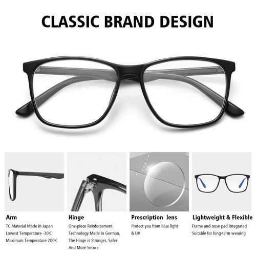 hunsquer Blue Light Glasses for Women Blue Light Blocking Glasses Men Computer Gaming Blue Screen Glasses Mens Blue Light Blocker Glasses