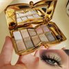 Generic Glitter Eyeshadow Palette,Sparkle Eyeshadow Palette 10 Colors Shimmer Eyeshadow Palette Gold Eyeshadow Shimmer Makeup Palette Highly Shining Pigmented Long Lasting Waterproof for Women