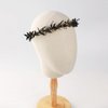 KorViSHOW Wedding Flower Crown Fairy Headpiece - Black Wreath Headdress Renaissance for Women Girls Lady in Bridal Halloween Party Festival Gifts Photography Golden Leaf Vine