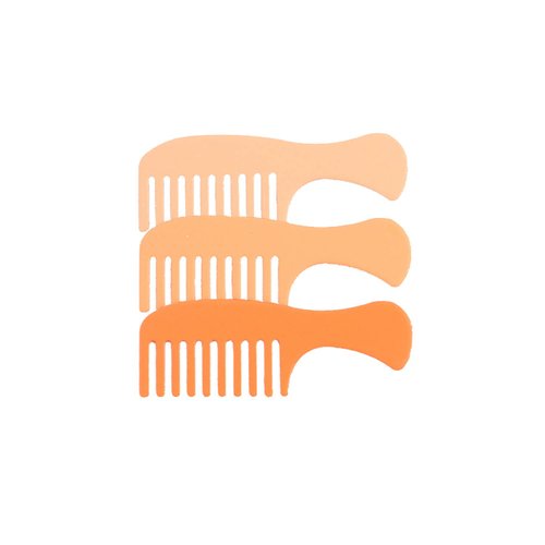 3PCS Comb Hair Clips for Women Girls Creative Hairpins Duckbill Hair Accessories Gradient Orange