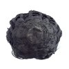 SWACC Short Curly Wavy Bob Wig with Bangs Synthetic Medium Shoulder Length Hair Wig for Women with Wig Cap (Black-1B)