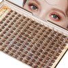 Brown Lash Clusters Kit Natural Clusters Lashes Wispy Eyelash Extension Kit C Curl Lashes Extension Kit DIY Dark Brown Cluster Eyelash Extension Kit by Winifred
