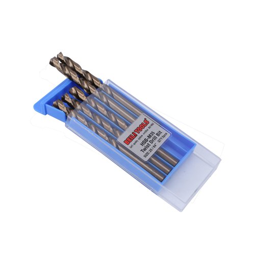 HSS M35 Cobalt Twist Drill Bits, Pack of 5 (10mm, 25/64")