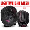Franklin Sports Fastpitch Softball Glove - Fastpitch Pro - Adult and Youth Softball Mitt - Infield and Outfield - Pink 12" - Left Hand Throw
