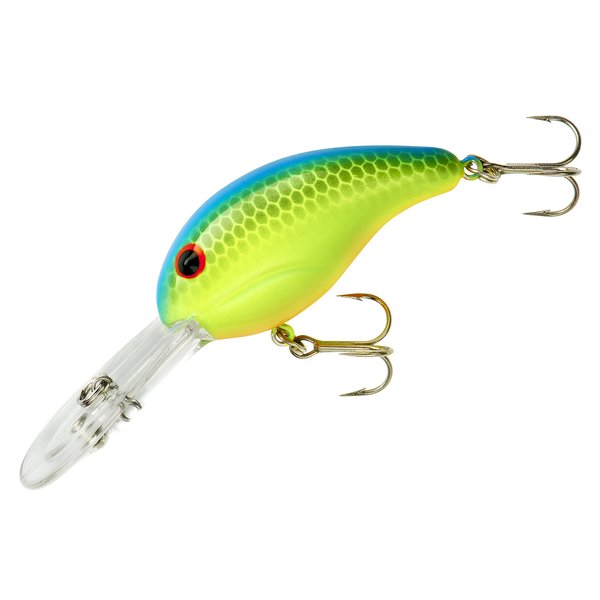 BANDIT LURES Series 300 Crankbait Bass Fishing Lures, Fisghing Accessories, Dives to 12-feet Deep, 2', 1/4 oz, Chartreuse Blue Back, (BDT336)