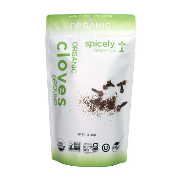 Spicely Organic Cloves Ground 1 Lb Bag Certified Gluten Free