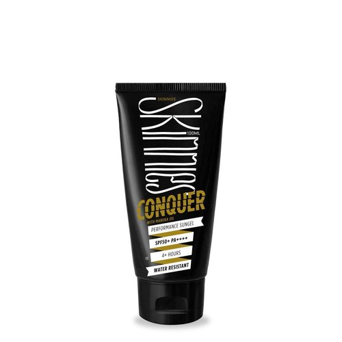 Skinnies 100ml SPF50+ CONQUER, Sungel Sun Cream, Broad Spectrum, Reef Safe, Water Resistant 4 hours