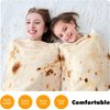 CASOFU Burritos Tortilla Throw Blanket, Double Sided Giant Flour Novelty Throw for Your Family, 285 GSM Soft and Comfortable Flannel Taco Blanket.(Beige, 60 inches)