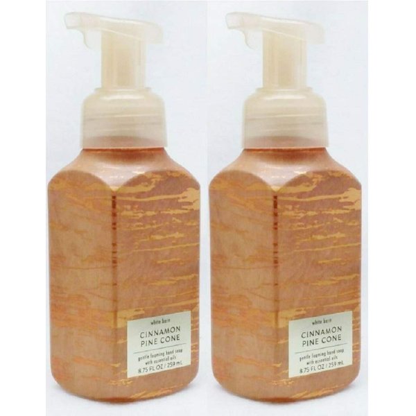Bath and Body Works 2 Pack Cinnamon Pine Cone Gentle Foaming Hand Soap 8.75 Oz.