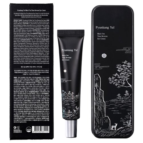 PYUNKANG YUL Black Tea Time Reverse Eye Cream, Luxurious Firming, Hyaluronic Acids, Ceramide Rich Nourishment, Moisture Barrier and Peptides Increasing Skin Elasticity, Fermented Black Tea 0.85 fl.oz.