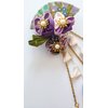 CRB Fashion Womens Girls Kimono Traditional Tsumami Kanzashi Outfit Wedding Japanese Asian Yukata Hair Tie Flower Floral Fan Barrette Clip (Lilac Mix)