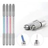 Yimart 4Pcs/set Four Colors Professional Double-headed Permanent Makeup Manual Tattoo Machine Pen Crystal Tattoo Eyebrow Pen