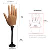 Silicone Practice Hand for Acrylic Nails, Bendable Female Mannequin Life Size Practice Hand with Stand for Nails Practice Nail Art Tools (3#-2P)