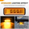 GOOACC 3.9Inch Side Marker Light 2PCS Amber 3LED Front Rear Side Clearance Indicator Light Waterproof Surface Mounted Fender Lights For Truck Trailer Camper RV UTV Bus, 2 Years Warranty
