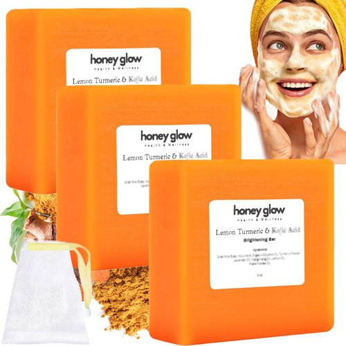 zdiwond Honey Glow Lemon Turmeric Kojic Soap Bar 3Pack