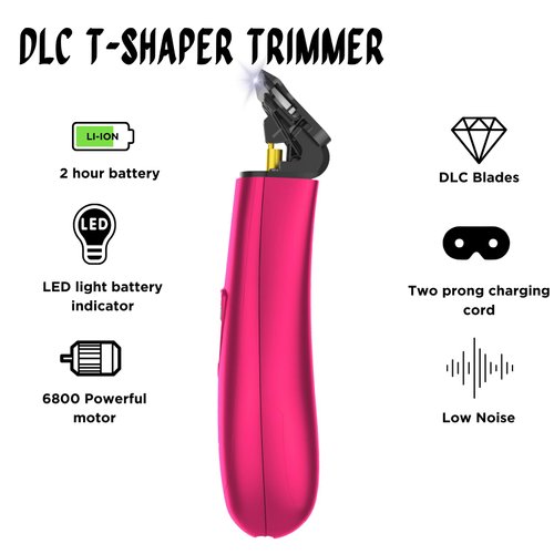 Supreme Trimmer T Shaper DLC Trimmer for Men (120 Min Run Time) Low Noise Professional Barber Trimmer for Sensitive Skin, Kids & Elderly – Men’s Cordless Beard Trimmer | ST5205 Pink