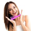 Mini Wide Tooth Comb,Small Travel Purse Comb Hair Detangling Comb Beard Comb Pocket Comb for Curly Wet Dry Hair,Detangler Comb Styling Comb for Men Women Handmade of Cellulose (Clear Purple)