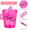 Hillban 24 Pcs Shot Glass on Necklace Colorful Shot Glass Hot Pink Bachelorette Wedding Shot Cups Necklace Bride and Groom Supplies for Wedding Party