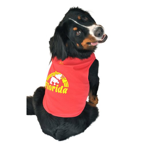 Ruff Ruff and Meow Dog Tank Top, Florida, Red, Medium