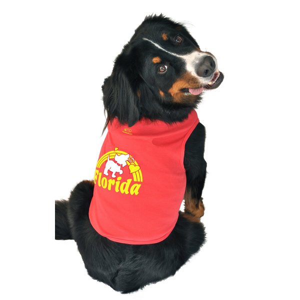 Ruff Ruff and Meow Dog Tank Top, Florida, Red, Medium