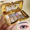 Ewinxin 10 Colors Glitter Eyeshadow Palette, Fine Pressed Shimmer Eye Shadow Powder Pallet, Diamond Bright Makeup Set for Women (Color #3)