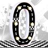 Racing Car Light up Numbers Checkered Birthday Decorations Happy Birthday Light up Sign Racetrack Inspired Decor Cars Theme Birthday Party Decorations Racing Party Supplies (Number 0)