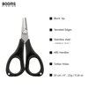 Booms Fishing S01 Fishing Scissors for Braided Line, Fishing Line Cutter Saltwater and Freshwater, Fishing Serrated Shears with Retractor, 3.9” Black