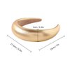VANTOBEST 2Pcs Vintage Leather Padded Headbands Puffy Sponge Hairbands Wide Brim Headwear Hair Hoop Hair Band Hair Ties Hair Accessories for Women Ladies Girls (Gold and Silver)