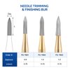 JMU Trimming&Finishing Carbide Burs, Needle, 12 Blades, FG #7901, 5/pk (ISO No. 247/009)