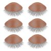 WBCBEC 3 Pairs Replacement Eyelids for Mannequin Head Removable Realistic Eyelids with Eyelashes Mannequin Head Eyelids for Eyelash Training Practice Makeup Eyelash Extensions