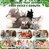 Shappy 5 Pcs Wolf Family Stuffed Animals Set 16 Inch Mommy Wolf Plush Toys with 4 Small Wolf Plushies in Her Zippered Tummy for Birthday Return Gifts Operation Christmas Bulk Items for Boys Girls