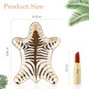 Trycooling Hand Painted Tiger Skin Ceramic Jewelry Dish Small Jewelry Rack Tray Rings Bracelets Earrings Trays Holder (Gold)