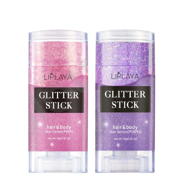 Body Glitter, Joyeee 2pcs Singer Concerts Face Glitter Gel,Mermaid Sequins Face Paint Eye Hair Chunky Festival Rave Accessories Makeup,Halloween Sparkling Body Glitter Gel for Women Kids,50ml
