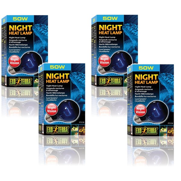 Exo Terra Night-Glo Moonlight A19 Lamp, 50-Watt (4 Pack)