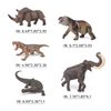 Fantarea Prehistoric Ancient Animal Model Figures Playset 5 PCS Mammoth Woolly Rhino Crocodile Figurines Party Favors Supplies Cake Toppers Decoration Collection Toys for Boys Girls Kid Toddlers